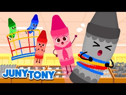 The Naughty Gray Crayon Strikes Again! | Color Songs for Kids 🌈 | JunyTony