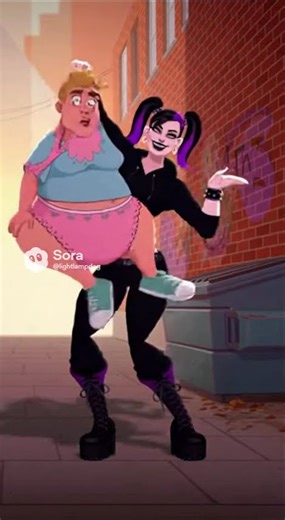 Cartoon goth wedgie (AI)