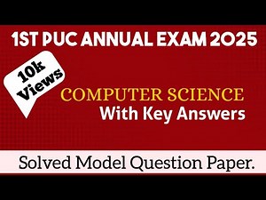 1st PUC 2024-25 || COMPUTER SCIENCE || Key Answers || Solved Model Question Paper ||
