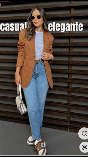 👟👖✨ 10 Outfits con Jeans, Tenis y Blazer | El Equilibrio Perfecto entre Elegancia y Comodidad #short