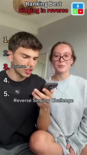Sing backwards, flip it back, and go viral, one tap reverse audio challenge!