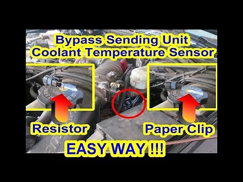 Bypass ECT Coolant Temperature Sensor Sending Unit + Paper Clip Resistor P0128 Car Truck S10 P0118