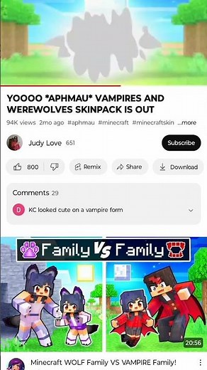 aphmau vampire and werewolf