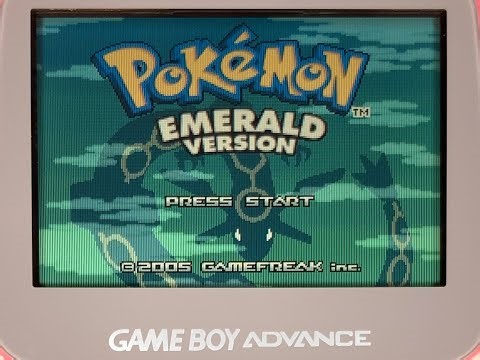 【GBA】Pokémon Emerald Version | ポケットモンスターエメラルド ~Intro/Title // GBA Reflective Screen
