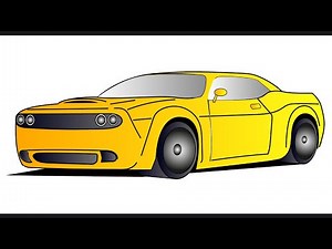 How to draw a DODGE CHALLENGER SRT HELLCAT / drawing dodge hellcat widebody