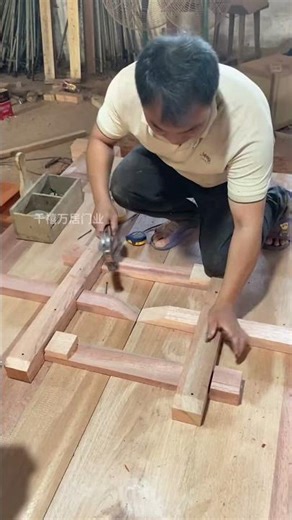 Begonia Wood Antique Gate Making |Traditional Courtyard Craft #woodendoor #viralvideo #solidwooddoor