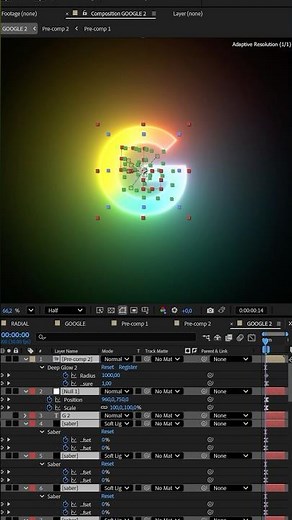 Animating the Google logo in After Effects.