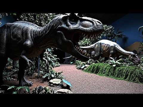 An empty dinosaur museum