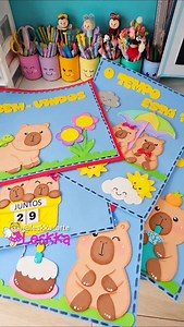 CAPIVARINHAS FOFAS Quer os moldes? Pdf em LESKKA.COM #diy #bemvindo #voltaasaulas #cartazes #capivara | Leskka Arte