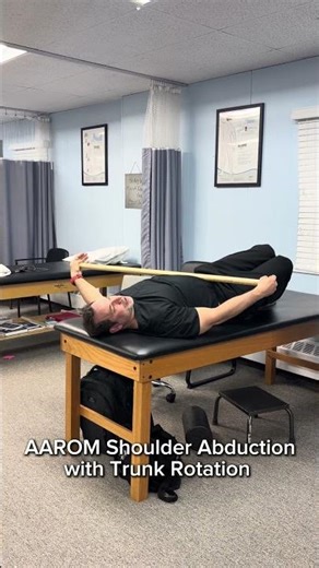 AAROM Shoulder Abduction with Trunk Rotation #physicaltherapyexercises #mobility #shoulderworkout
