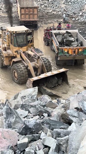 Monster Machine – CAT 966E Loader 🔥 #shorts #satisfying #excavator