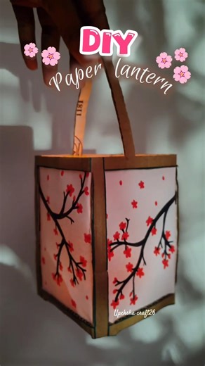DIY paper lantern🌸🌸🏮 #fyp #diy #paper #japanese #lantern #2026 #craftideas #ytshorts
