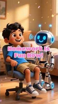 Robo the Homework Helper 🤖📚 | Fun AI Learning Story for Kids #ai #artificialintelligence #aitools