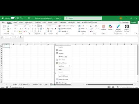 Excel Me Multiple Sheets Manage Karne Ka Easy Tarika | Index Sheet Tutorial
