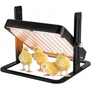 SSZYace Chicken Brooder Heater, Chick Warmer with Adjustable Height and Angle, 10" x 10" Brooder Heater Plate Poultry Coop Warmer, Up to 15 Chicks