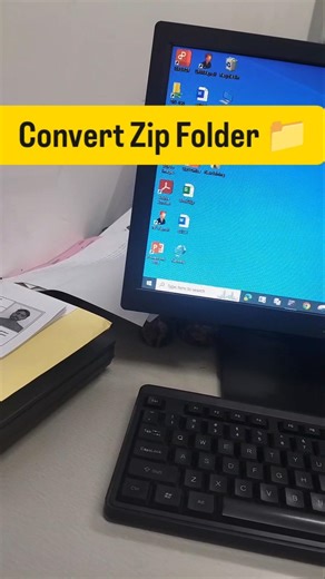 How to Create Zip Folder 📁 #shortsfeed #zip #shorts #computer