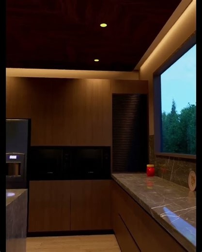 A 3D walkthrough of a modular Kitchen designed by us... #kitchendesigner #kitchendesign #kitchen