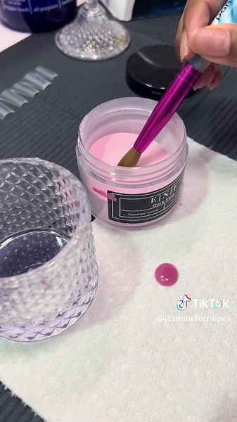 This is the easiest way to master your monomer to powder ratio when it comes to your beads 🩷 #marylandnails #nails #nailart #acrylicnails #jazzedupcosmetics #nailtutorial #beginnernailtech