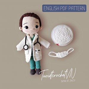 Doctor Amigurumi Crochet Pattern: Medical Staff Gift (PDF in English) - Etsy