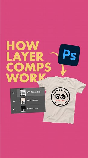 👁️ Did you know that you save layer visibility in Photoshop? Using layer comps (Window - Layer Comps) you can assign different states. We used to use this back in my web design days all the time, so developers could pick up a PSD and immediately toggle between things like designed hover states and interactions, instead of turning layers on and off to see how it should look. What’s more, you can export these states to files in one click! So you only have to set this up once and then if you need 