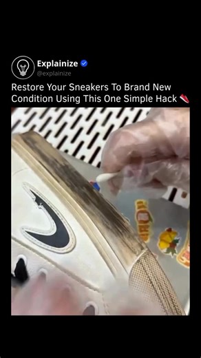 Tech | News | Facts on Instagram: "Ever looked at your favorite pair of white sneakers and felt disappointed by those stubborn black scuffs and yellowing soles? It turns out that a simple bottle of acetone might be the secret weapon you need to bring them back to life. Acetone is a powerful organic solvent that is commonly used as nail polish remover but it is also exceptionally effective at breaking down the tough grime and chemical bonds of scuff marks on rubber and leather surfaces. When you 