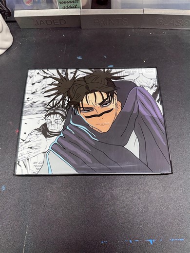 Framed, Anime Glass Painting. - Etsy UK