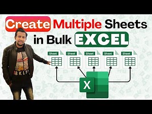How to Create Sheet in Bulk in Excel | How to Create Multiple Sheet in MS Excel