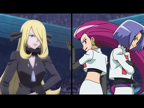 Pokemon Sword and Shield: Cynthia Vs Team Rocket Trio (Jessie and James)