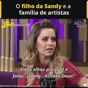 11M views · 10K reactions | Veja como o filho da Sandy reage tendo uma mãe famosa  | Cineseries.com | Facebook