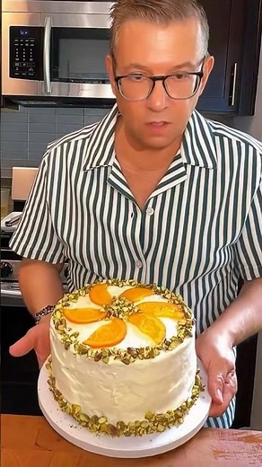 Orange Ricotta Cake with Fig Filling & Sour Cream Mascarpone Frosting