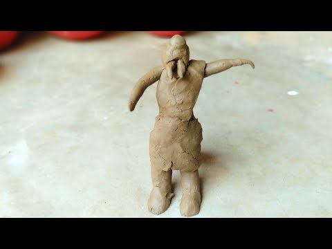 मैंने मिट्टी से एक आँख वाला राक्षस बनाया।I made a one-eyed monster out of clay 🧐