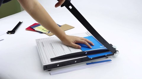 Paper Cutter with Corner Rounder,Paper Clips, Binder Clips and Push Pins Set,12" Heavy Duty Guillotine 18 Sheet Capacity - Metal Base Paper Trimmer with Safety Lock for Office, School, Crafting