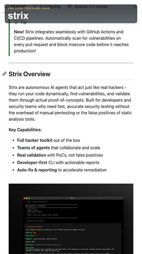 Strix Uses AI Agents to Hunt App Vulnerabilities #github #opensource #cybersecurity