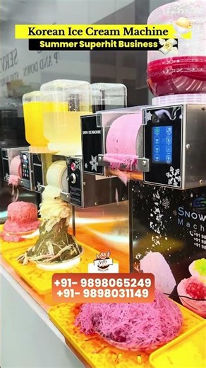 Korean Ice Cream Machine 2026 | High Profit Snow Ice & Bingsu Business Startup ⭐️