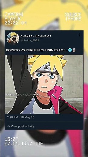 BORUTO VS YURUI IN CHUNIN EXAM FIGHT 🥶
