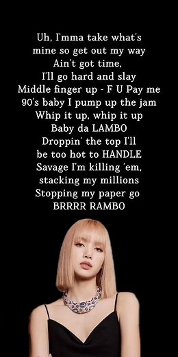 Boombayah - lisa rap english version lyrics#blackpink#boombayah#lisa