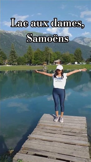 Beautiful lake in Alpen village, Lac aux dames, Samoëns in France #summer #vacation #france #samoëns
