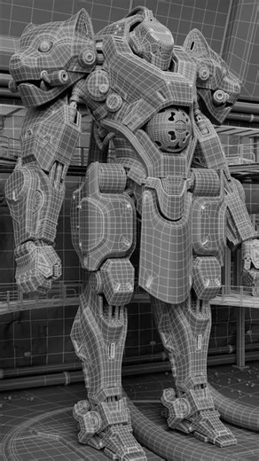 Mecha Environment Modeling #3dmodeling #maya3d #blender3d #hardsurface #topology