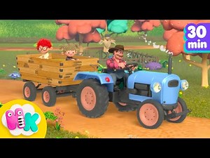 Blue Tractor Song 🚜🧑‍🌾 Tractors for Kids | HeyKids Nursery Rhymes