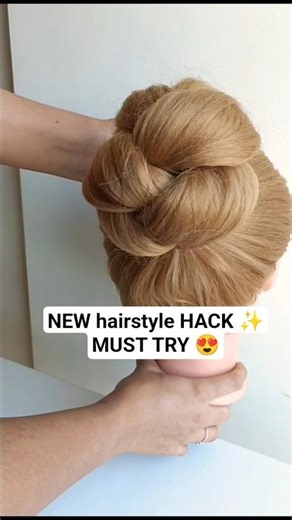 Hair Stylish Bun Series Ep.5💖Best easy bun so far😳Try this now #ytshorts #hairstyle #shortfeed#viral