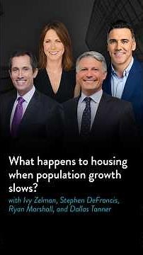 What happens to housing when population growth slows?