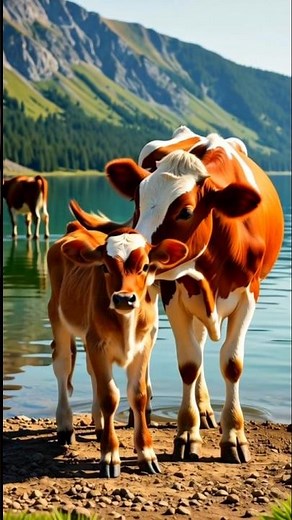 Mother Cow and Calf 🐄💞 | Pure Love of Nature | Peaceful Village Life