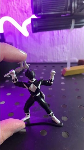 Mighty Morphin, Power Rangers collectible black Ranger mini figure