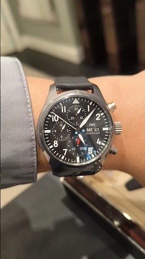 IWC Pilots Chronograph Top Gun in Black Ceramic IW389101 #iwc #chronographwatch #luxurywatch #watch