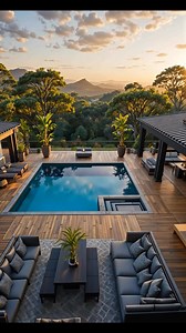 Piscina con terraza 🩵🩷💓 | Piscinas Casa