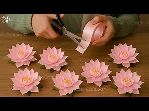 Very very Easy Satin Ribbon Rose 🌹 | DIY Beautiful Ribbon Flower Tutorial for Beginners 😍