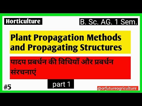 Part-1 | Plant Propagation Methods and Propagating Structures | Horticulture | Lec. No. 5 | All Exam