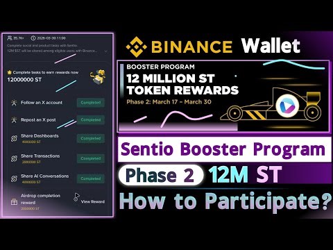 Binance Sentio Booster Program Phase 2 | How to Complete the Tasks | Tutorial