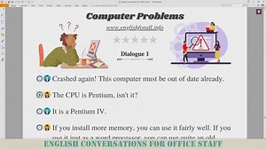 Computer Problems - English Conversations for Office Staff