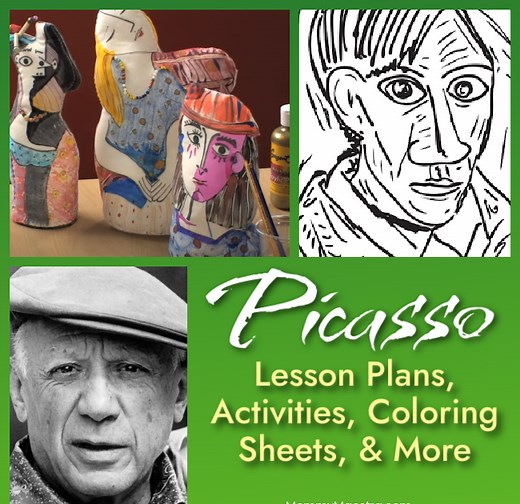 Pablo Picasso Lesson Plans, Activities, Coloring Pages, and More